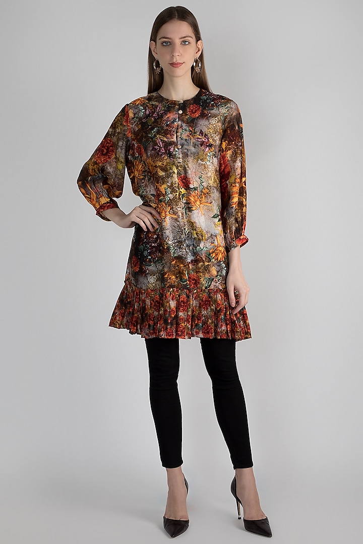 Multi Colored Digital Printed Tunic by Rocky Star