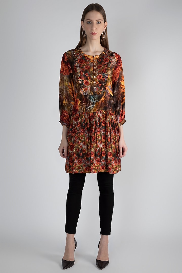 Multi Colored Printed Tunic by Rocky Star