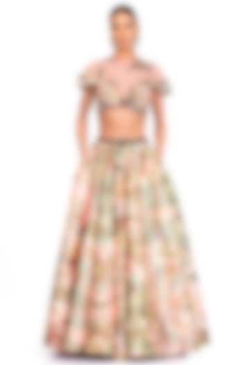 Multi-Coloured Embroidered Wedding Lehenga Set by Rocky Star at Pernia's Pop Up Shop