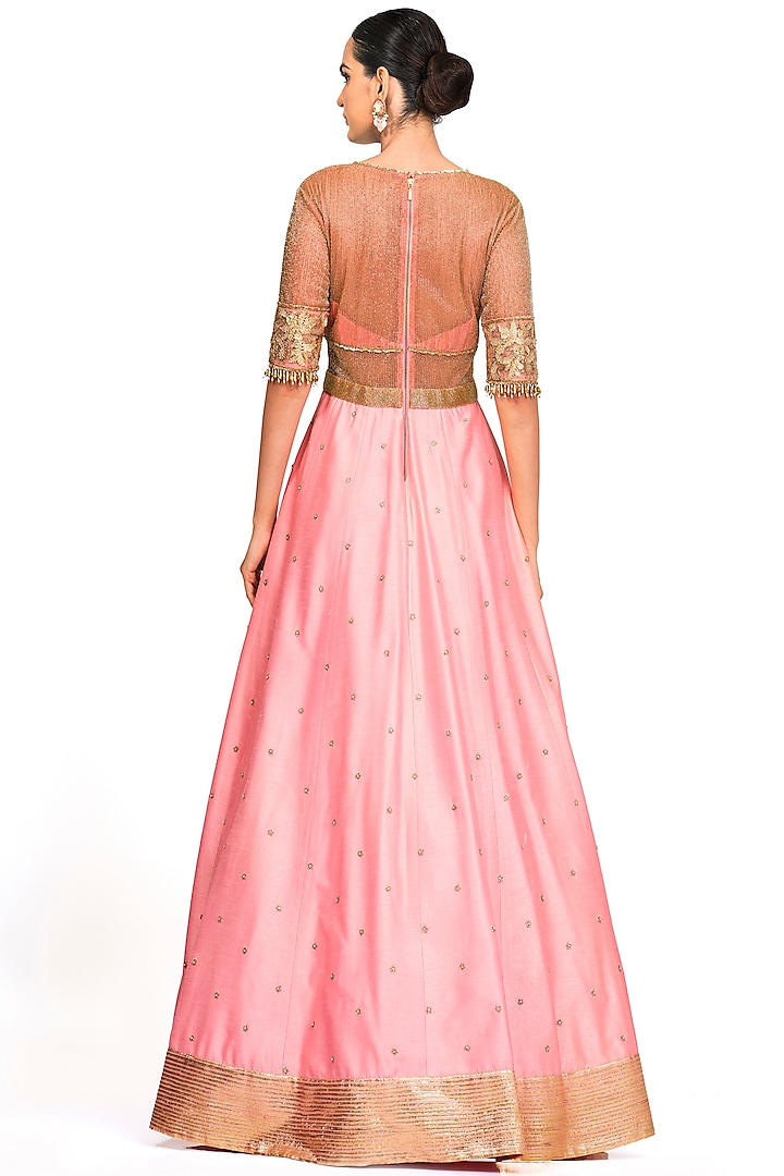 Pink Embroidered Wedding Gown by Rocky Star at Pernia's Pop Up Shop