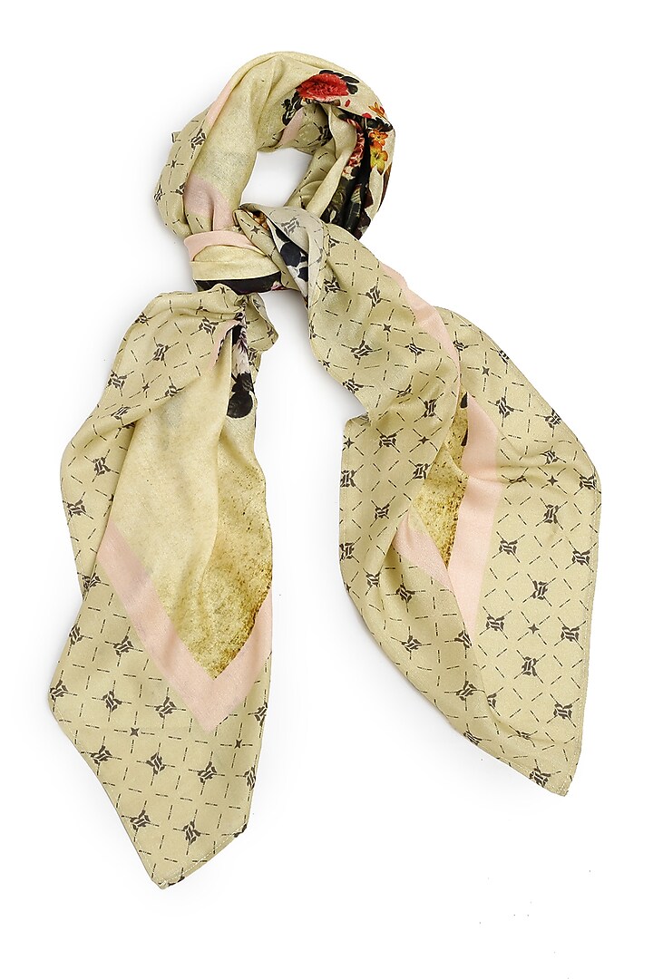 Multi Colored Floral Printed Scarf by Rocky Star