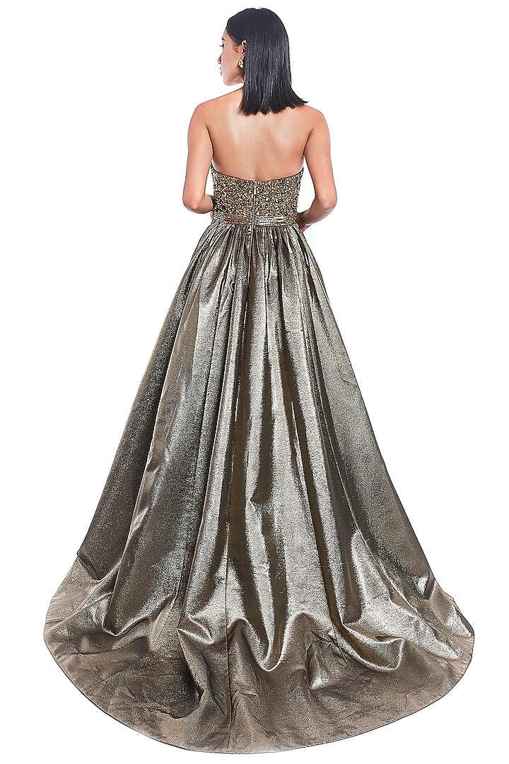 Gold Embroidered Gown by Rocky Star at Pernia's Pop Up Shop