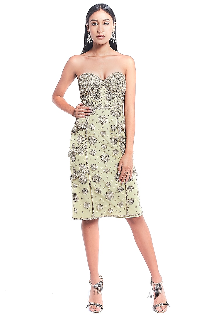 Lime Embroidered Dress by Rocky Star at Pernia's Pop Up Shop