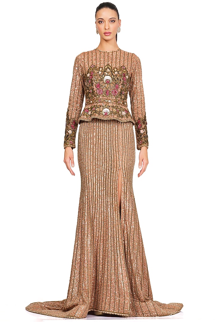 Multi-Coloured Net Gown by Rocky Star at Pernia's Pop Up Shop