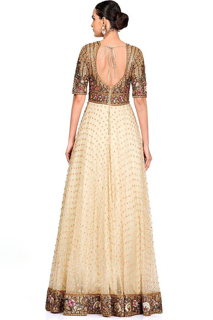Ivory Tulle Embroidered Gown by Rocky Star at Pernia's Pop Up Shop