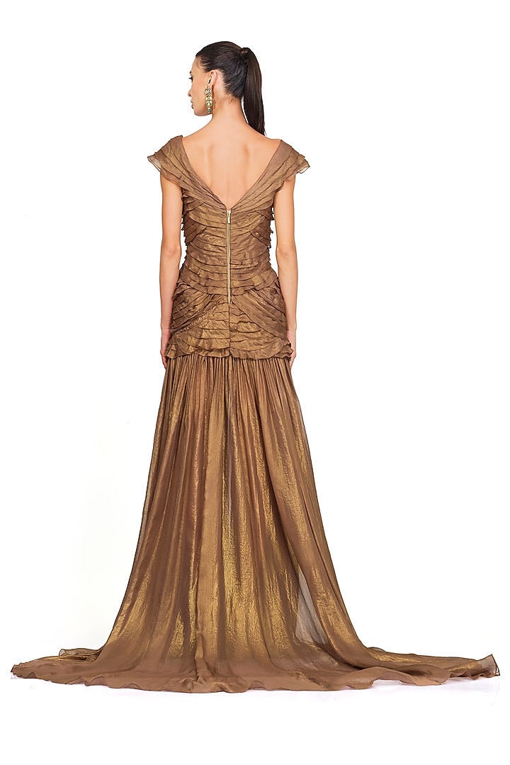 Copper Gown in Georgette by Rocky Star at Pernia's Pop Up Shop