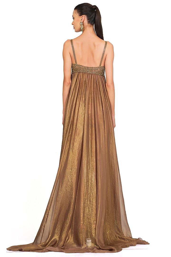 Copper Embroidered Gown by Rocky Star at Pernia's Pop Up Shop