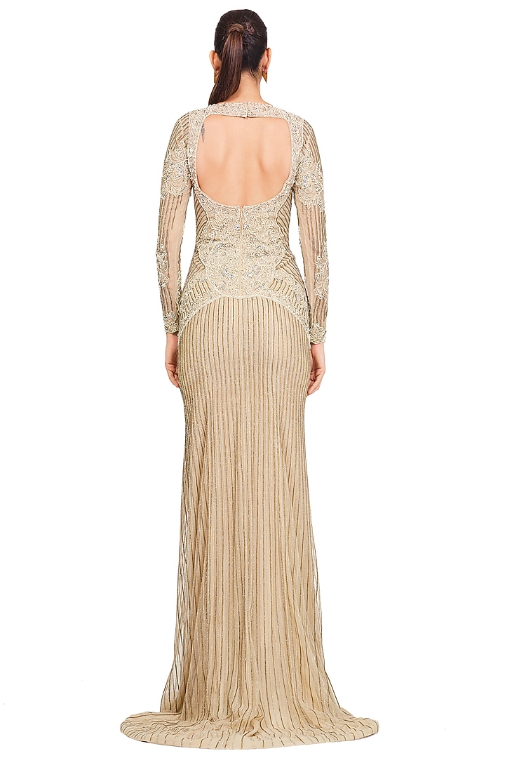 Ivory Embroidered Gown by Rocky Star at Pernia's Pop Up Shop