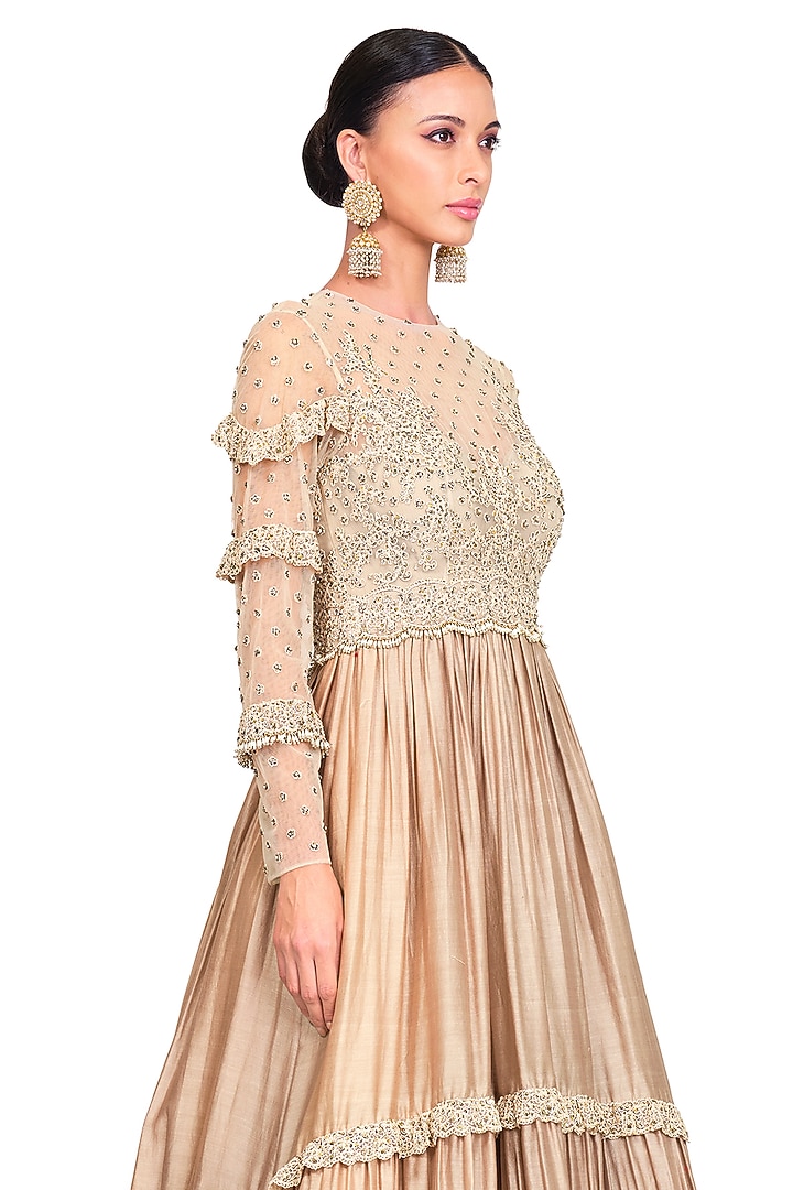 Taupe Net Gown by Rocky Star at Pernia's Pop Up Shop