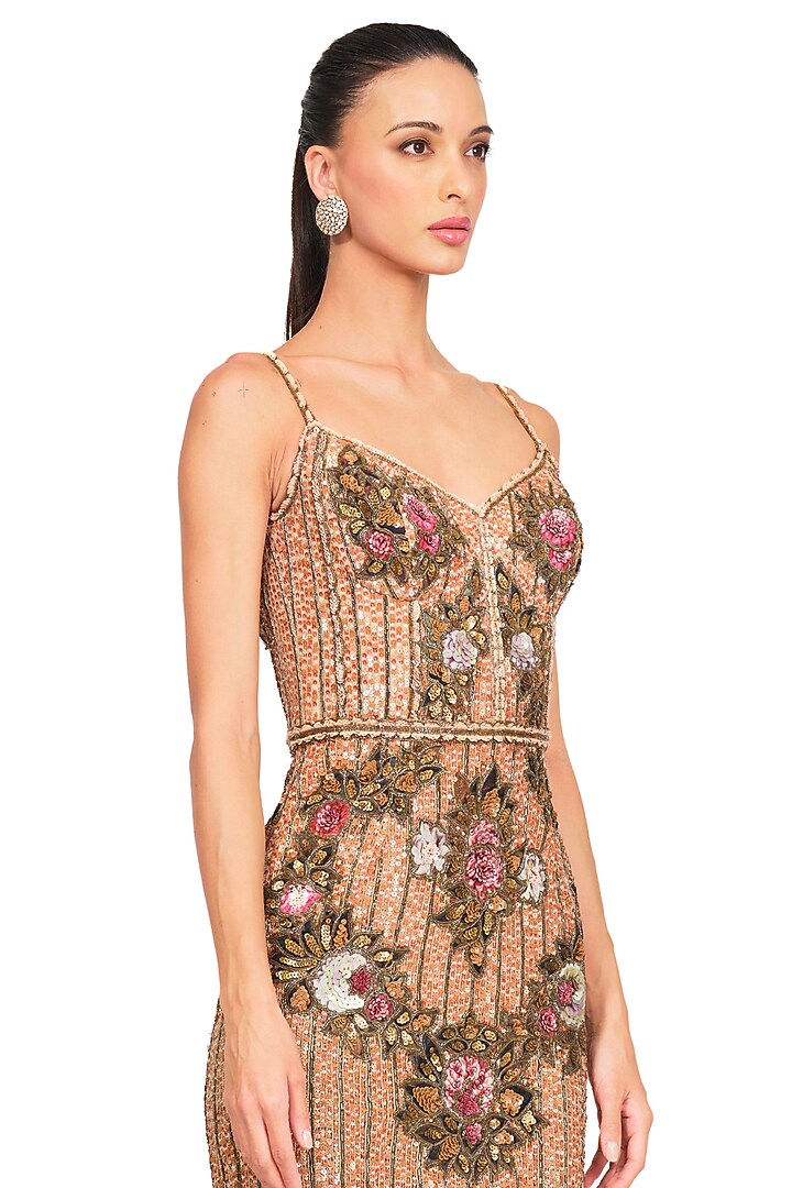 Multi-Colored Embroidered Mini Party Wear Dress by Rocky Star at Pernia's Pop Up Shop