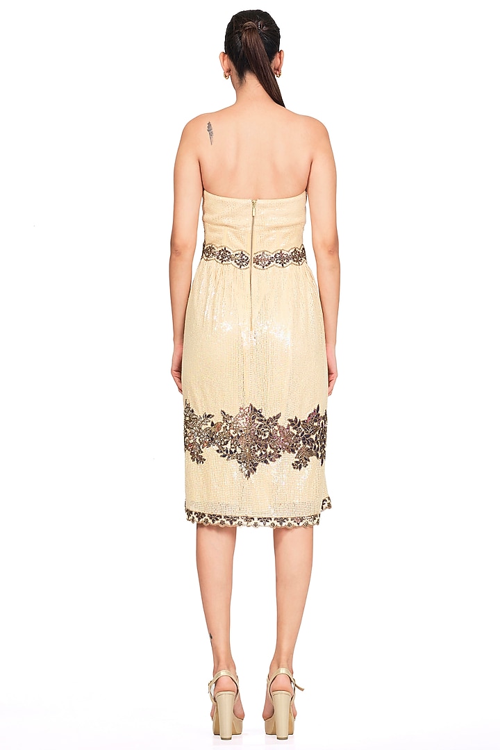 Ecru Embroidered Party Wear Dress by Rocky Star at Pernia's Pop Up Shop