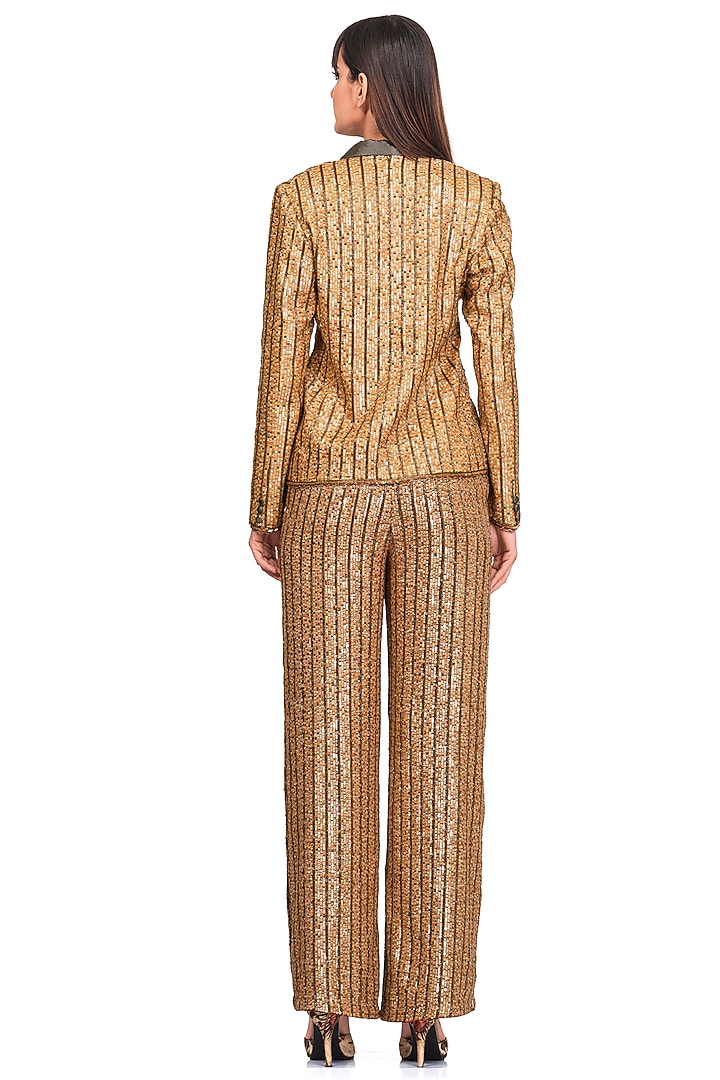 Copper Embroidered Blazer Set by Rocky Star at Pernia's Pop Up Shop