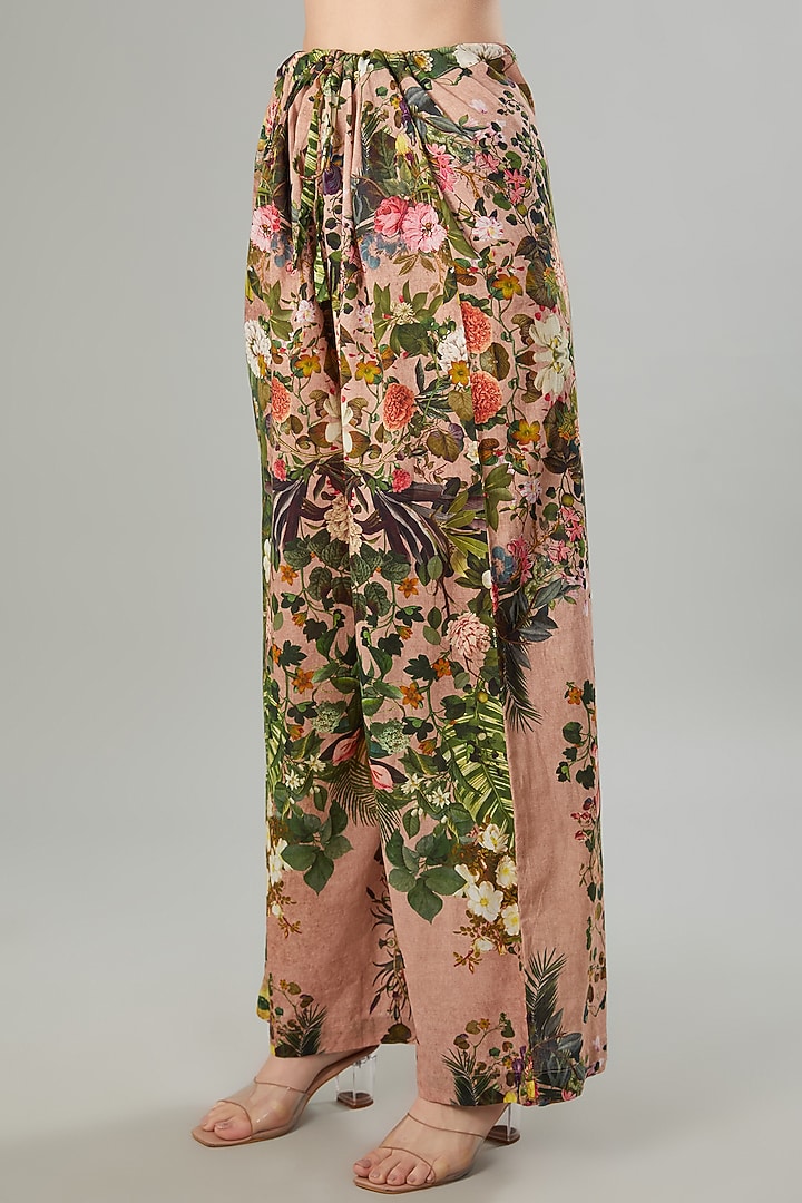 Multi-Colored Mulmul Floral Printed Tunic Set by Rocky Star at Pernia's Pop Up Shop