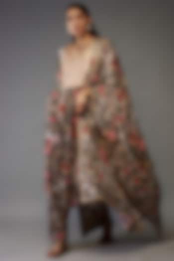 Multi-Colored Mulmul Floral Printed Tunic Set by Rocky Star at Pernia's Pop Up Shop