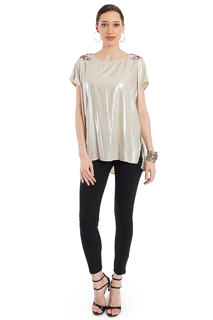 Ivory Embroidered Top by Rocky Star at Pernia's Pop Up Shop