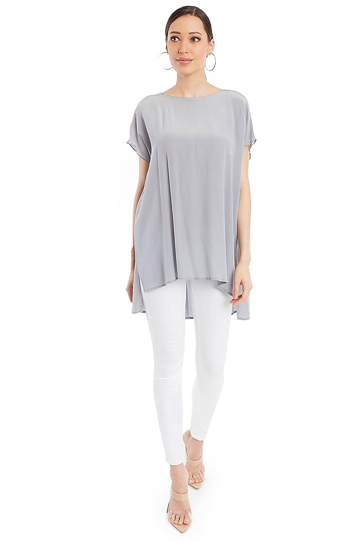 Grey Flared Top by Rocky Star at Pernia's Pop Up Shop