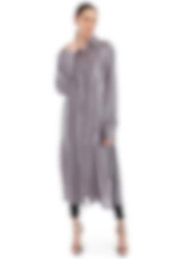Metallic Grey Tunic Shirt by Rocky Star at Pernia's Pop Up Shop