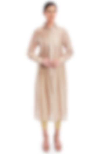 Beige Embroidered Tunic by Rocky Star at Pernia's Pop Up Shop