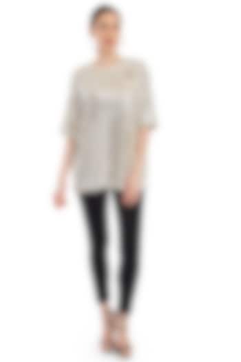 Gold Sequence Top With Broach by Rocky Star at Pernia's Pop Up Shop