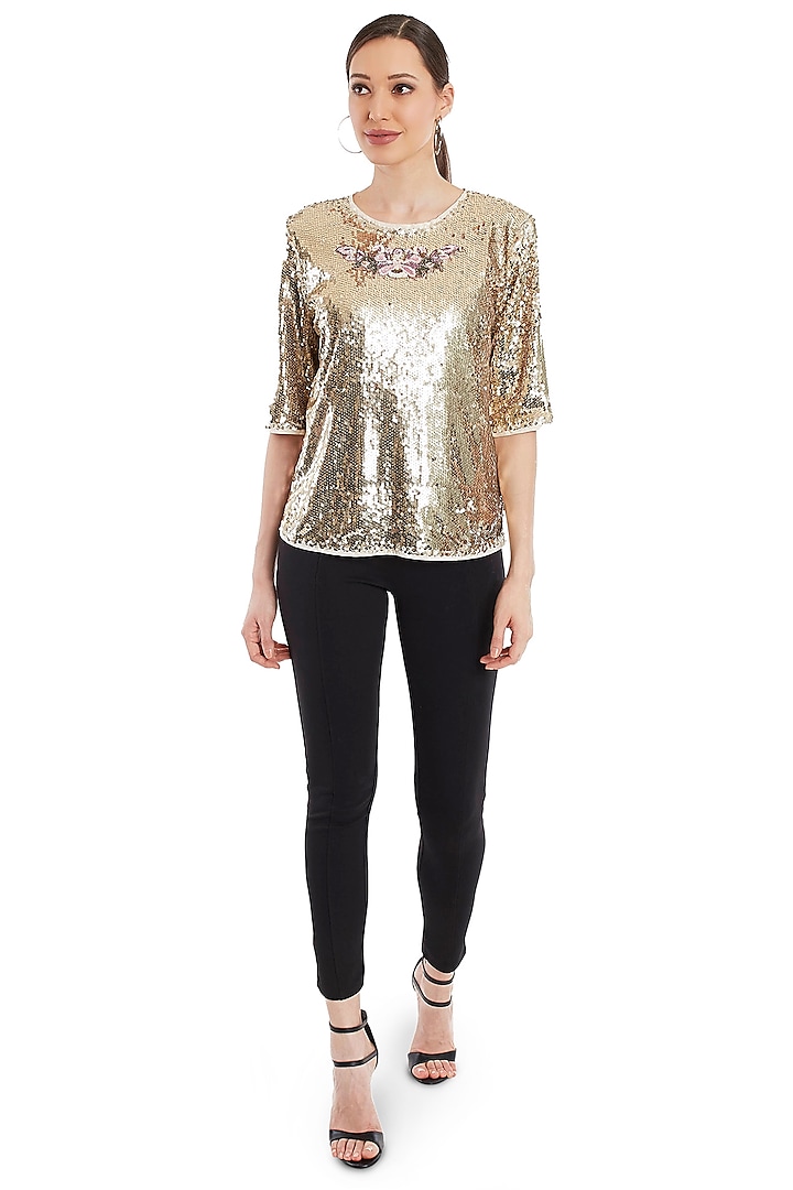 Gold Embroidered Top by Rocky Star