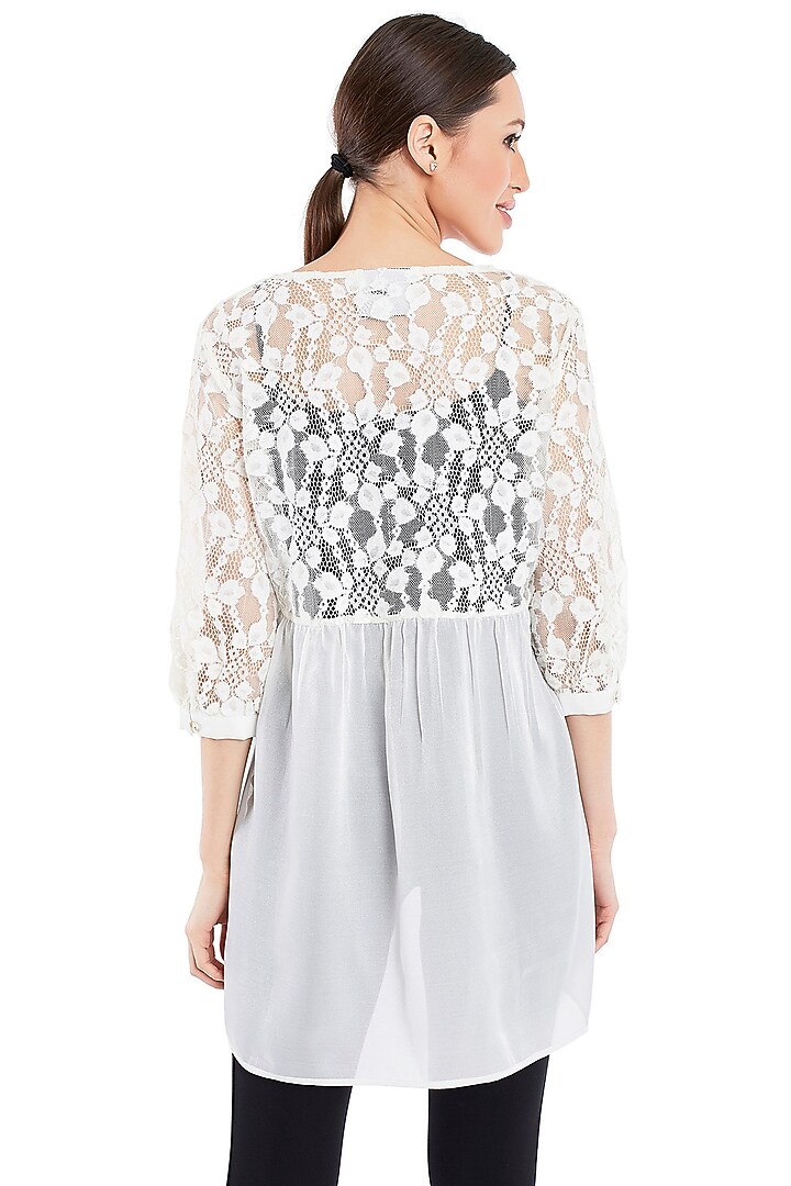 Ivory Lace Tunic Dress by Rocky Star at Pernia's Pop Up Shop
