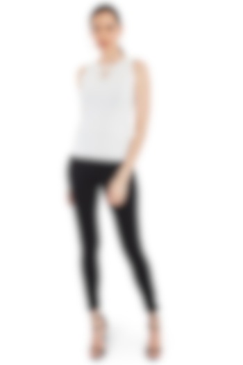 White Sleeveless Knitted Top by Rocky Star at Pernia's Pop Up Shop