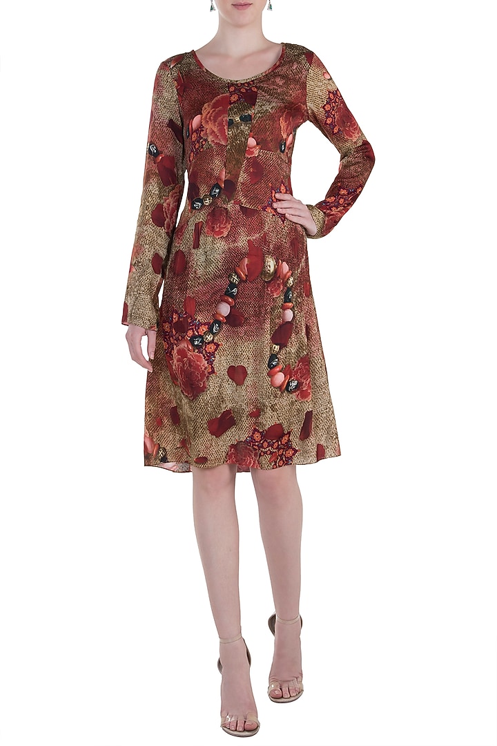 Red printed tunic available only at Pernia's Pop Up Shop.