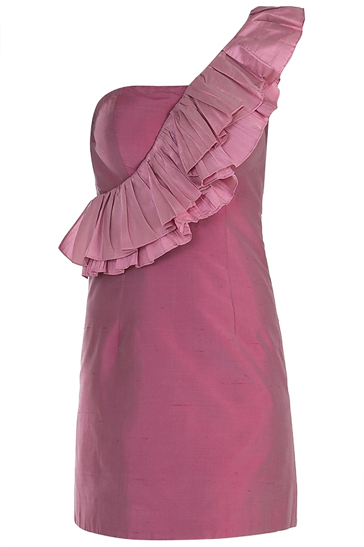 Onion Pink Ruffle Dress by Rocky Star