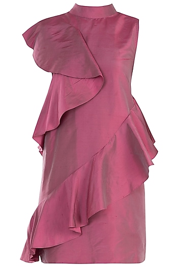 Onion Pink High Low Ruffle Dress Available Only At Pernia S Pop Up Shop 21