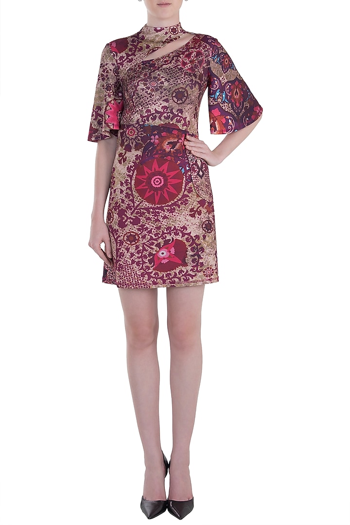 Red printed dress available only at Pernia's Pop Up Shop.