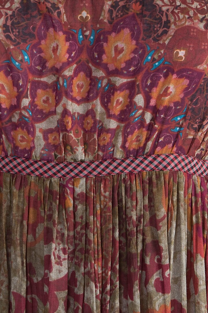 Red printed maxi dress available only at Pernia's Pop Up Shop.