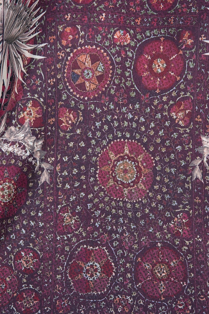 Purple printed round neck top available only at Pernia's Pop Up Shop.