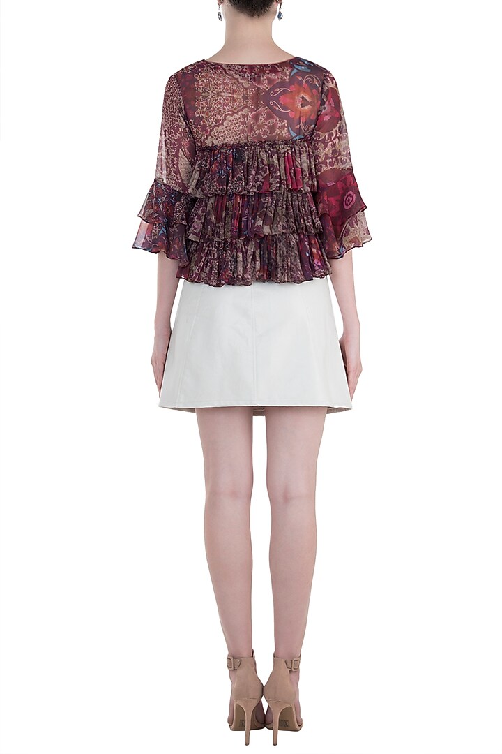 Red printed flared top available only at Pernia's Pop Up Shop.