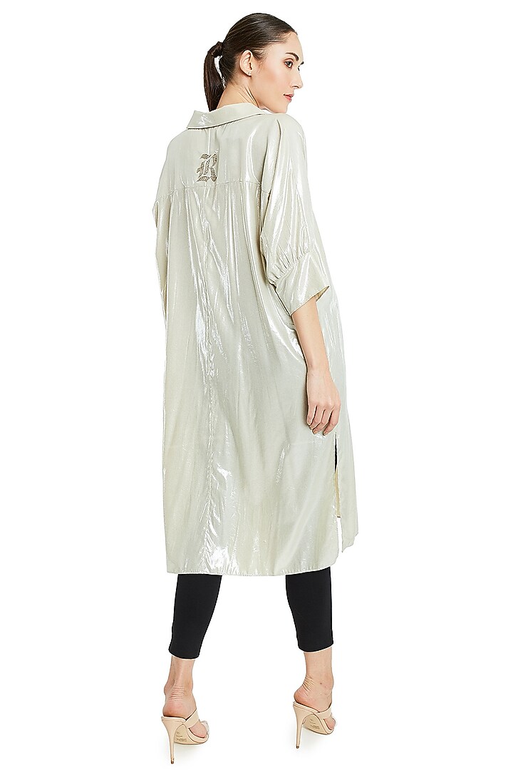 Ivory Metallic Tunic Top by Rocky Star at Pernia's Pop Up Shop