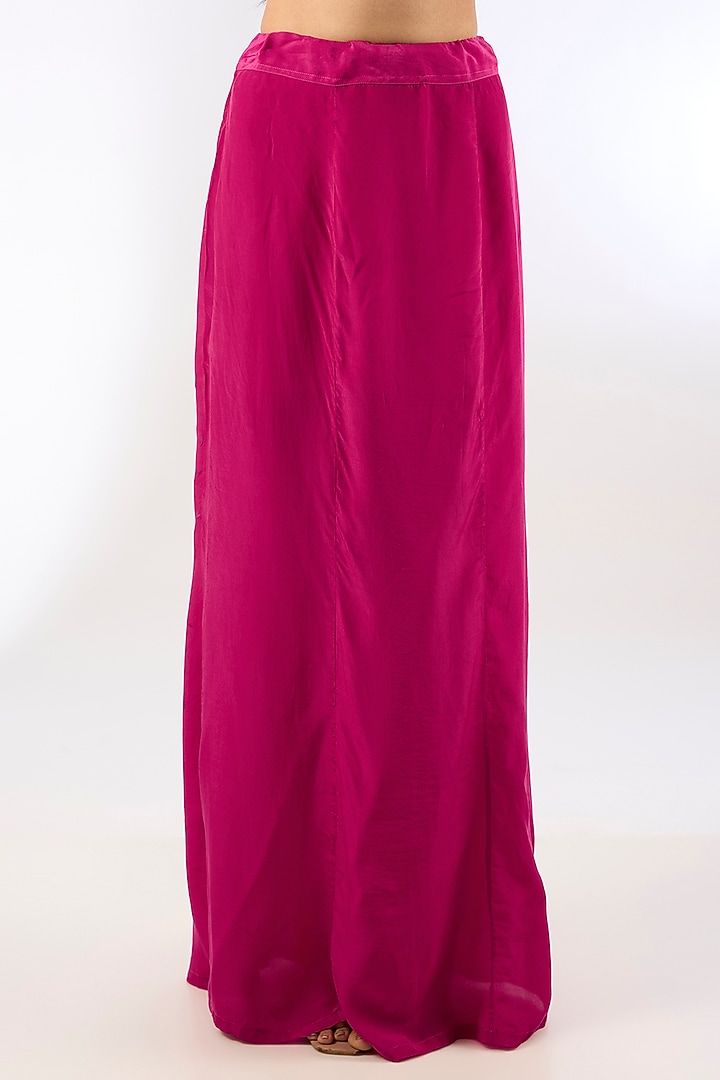 Fuchsia & Gold Tissue Wedding Saree Set by Ridhi Mehra at Pernia's Pop Up Shop