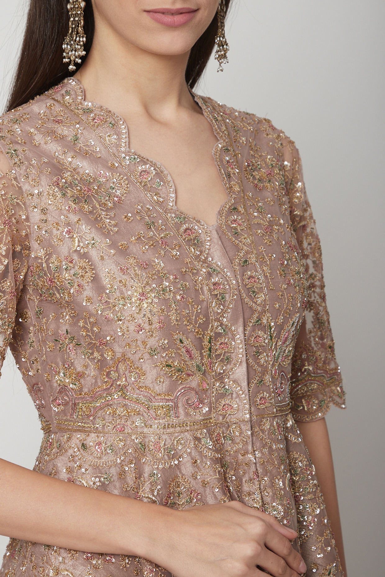 Golden store peplum blouse