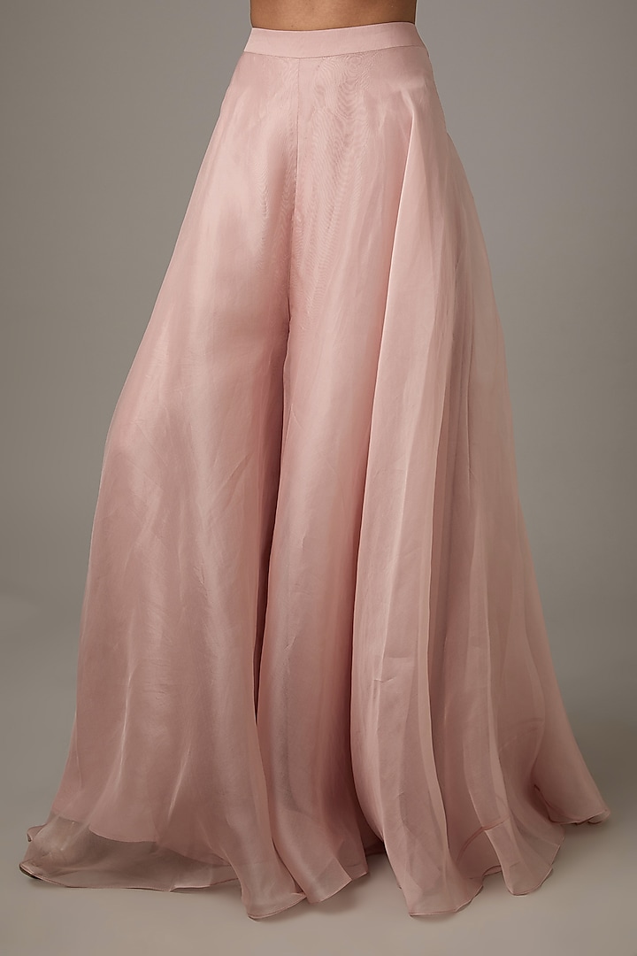 Pink Organza Bridal Sharara Set by Ridhi Mehra at Pernia's Pop Up Shop