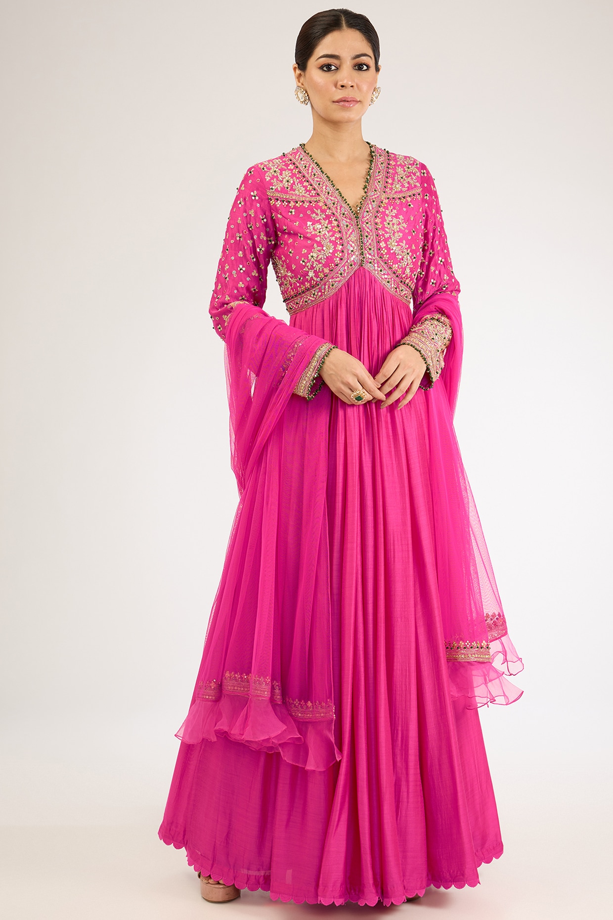 Buy Net Anarkali Dress for Women Online from india s Luxury Designers 2024