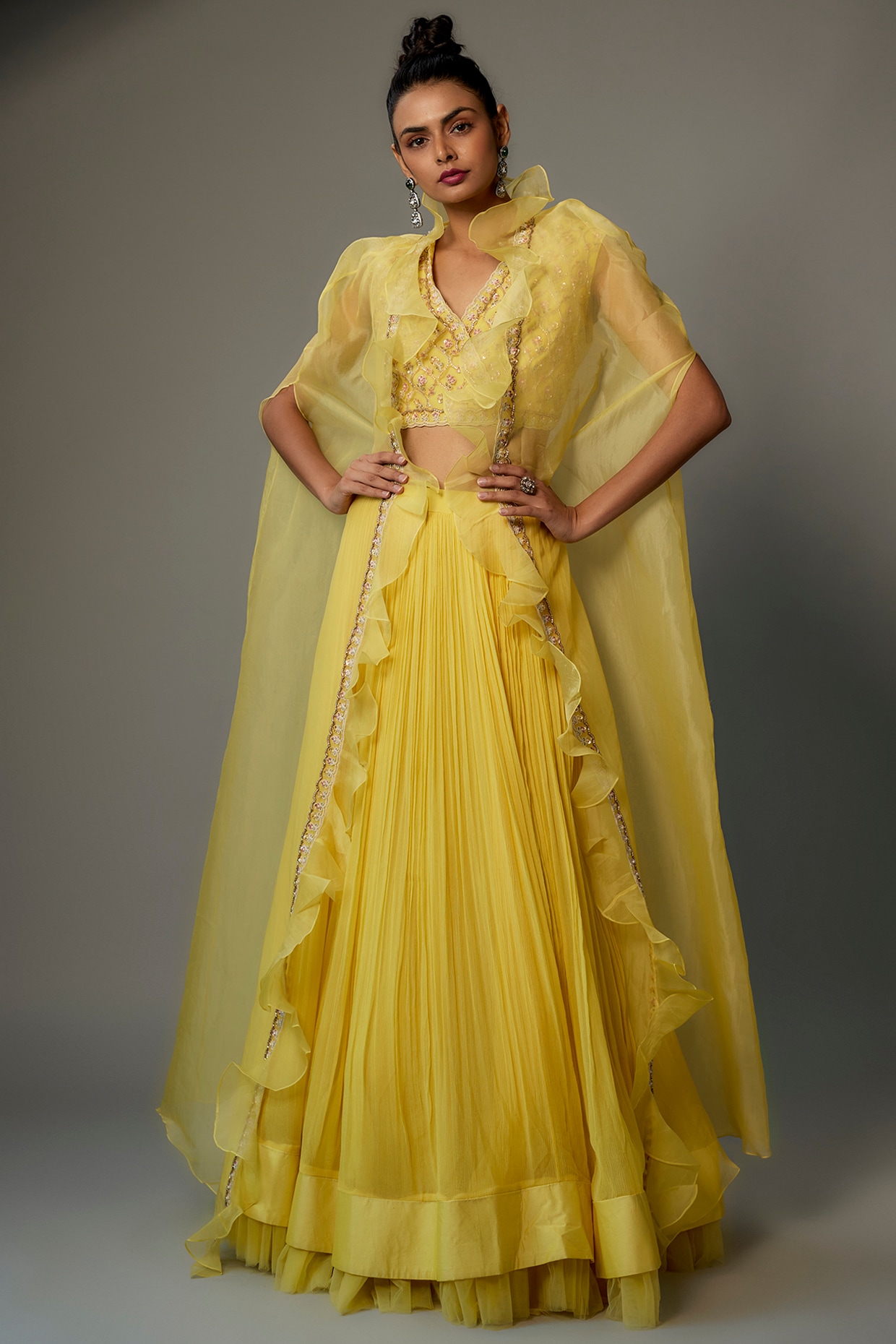 YELLOW JACKET SHARARA – POSHAK