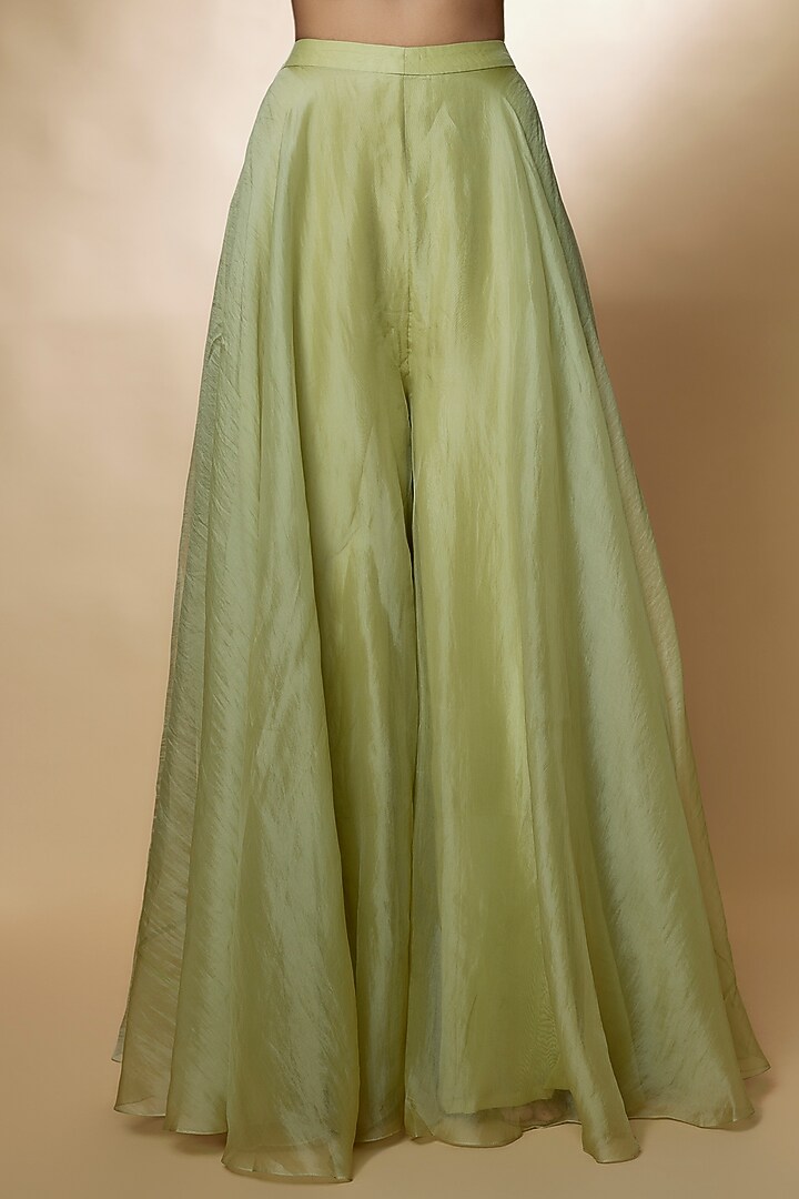 Mint Organza Bridal Sharara Set by Ridhi Mehra at Pernia's Pop Up Shop