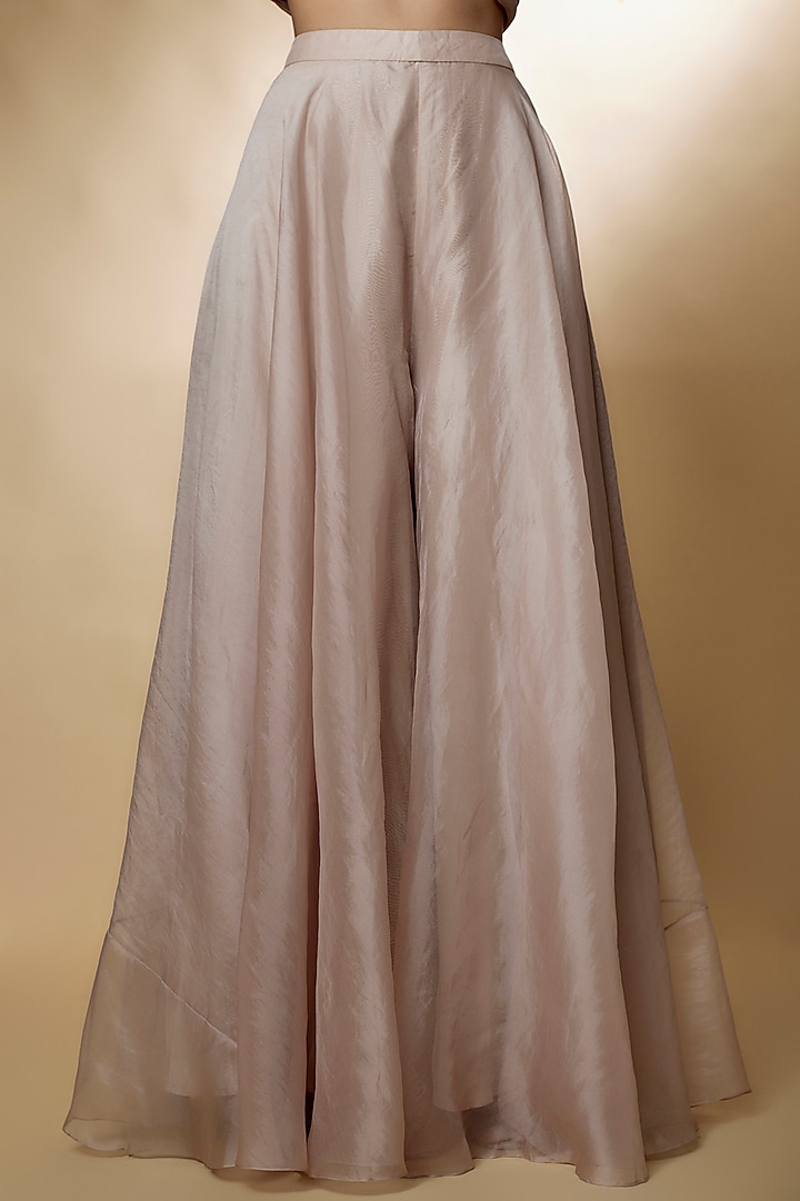 Champagne Gold Organza Bridal Sharara Set by Ridhi Mehra at Pernia's Pop Up Shop
