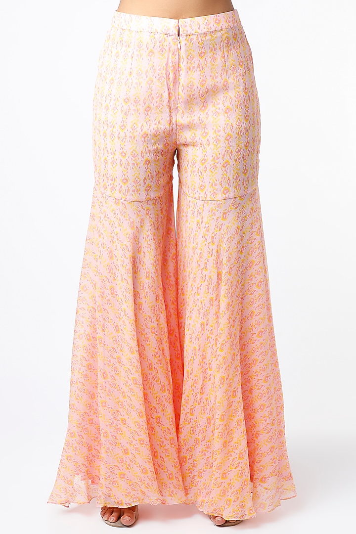Orchid Pink Chiffon Wedding Sharara Set by Ridhi Mehra at Pernia's Pop Up Shop
