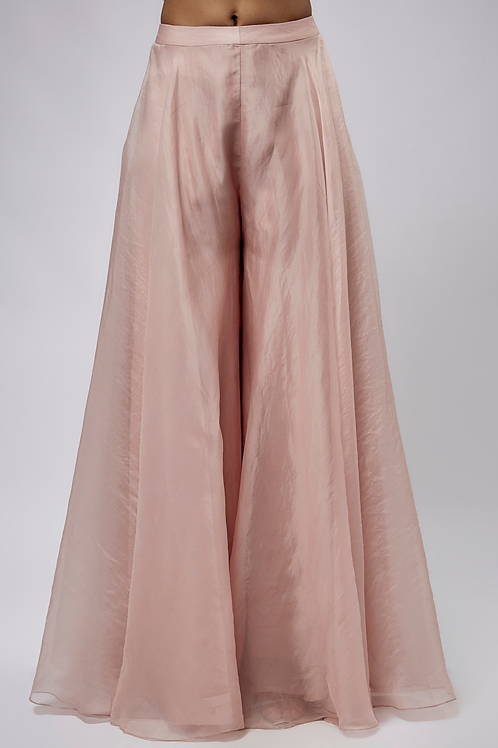 Pink Organza Bridal Sharara Set by Ridhi Mehra at Pernia's Pop Up Shop