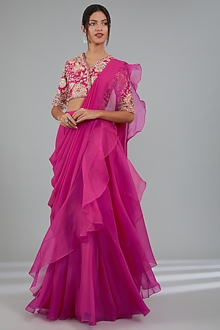 dresses made from chiffon saree Chiffon Saree Convert To Dress