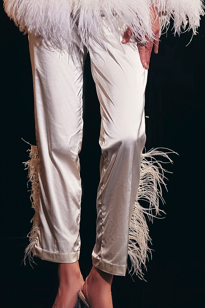 Ivory Embroidered Jacket Set by Ridhi Mehra at Pernia's Pop Up Shop