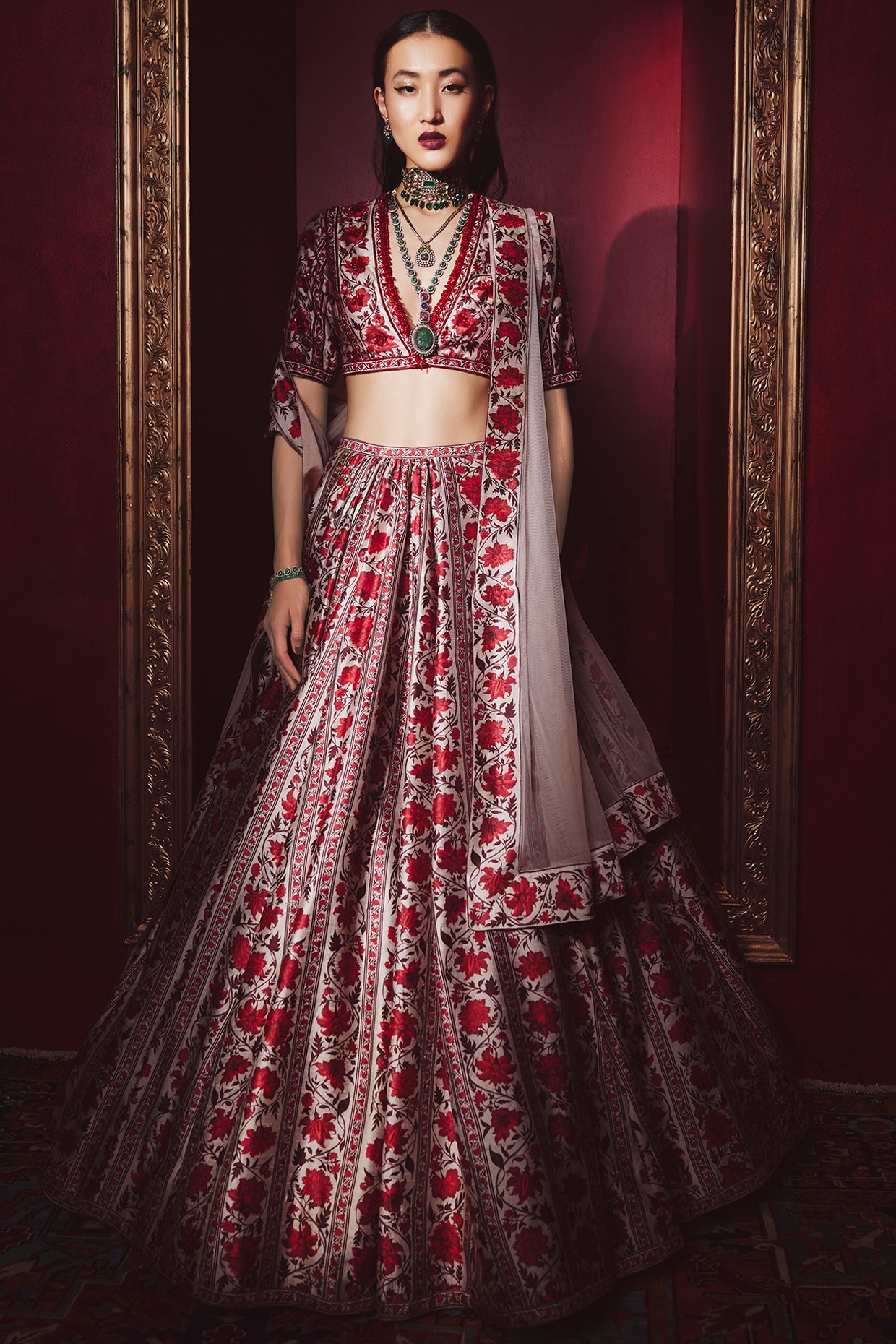 Red Floral Printed Lehenga Organza Silk Lehenga Choli With Sequence  Embroidery Work With Organza Silk Dupatta, Printed Lehenga, Indian Suit -  Etsy