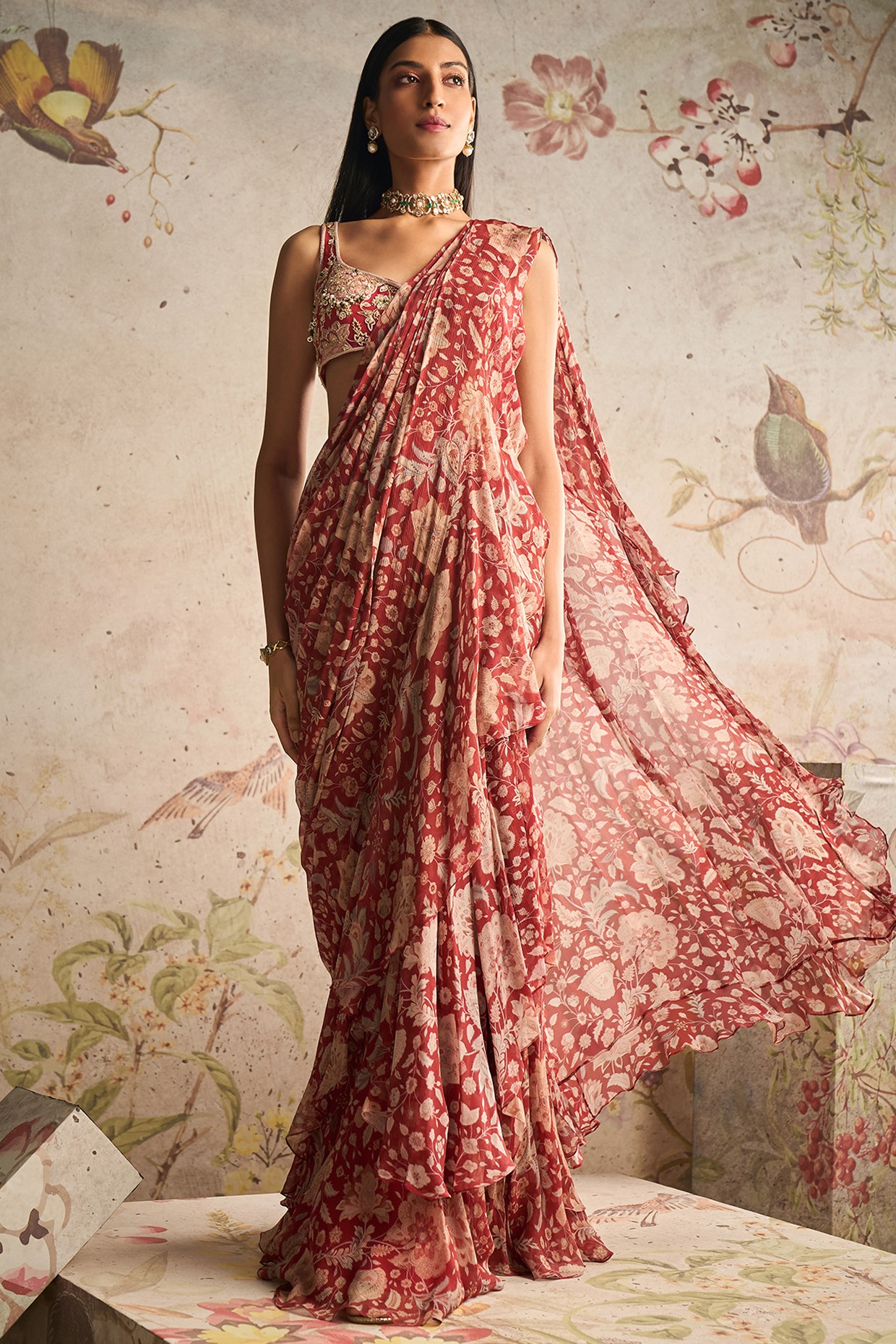 Buy Latest Designer Printed Sarees for Women Online