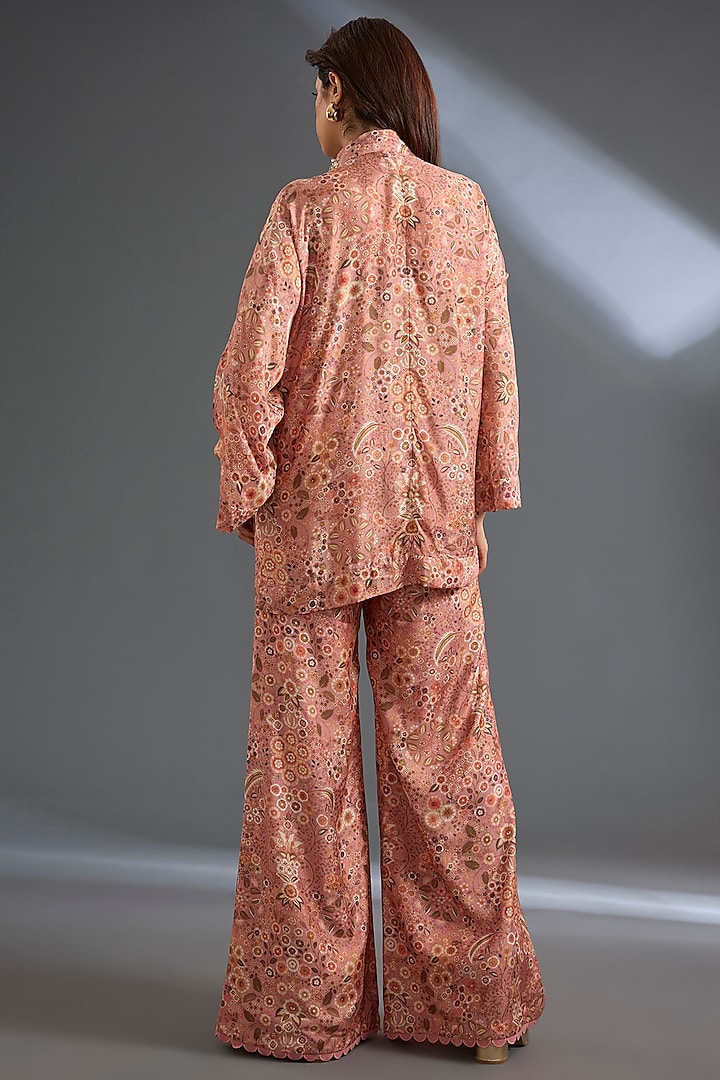 Red Fine Silk Co-Ord Set by Ridhi Mehra at Pernia's Pop Up Shop