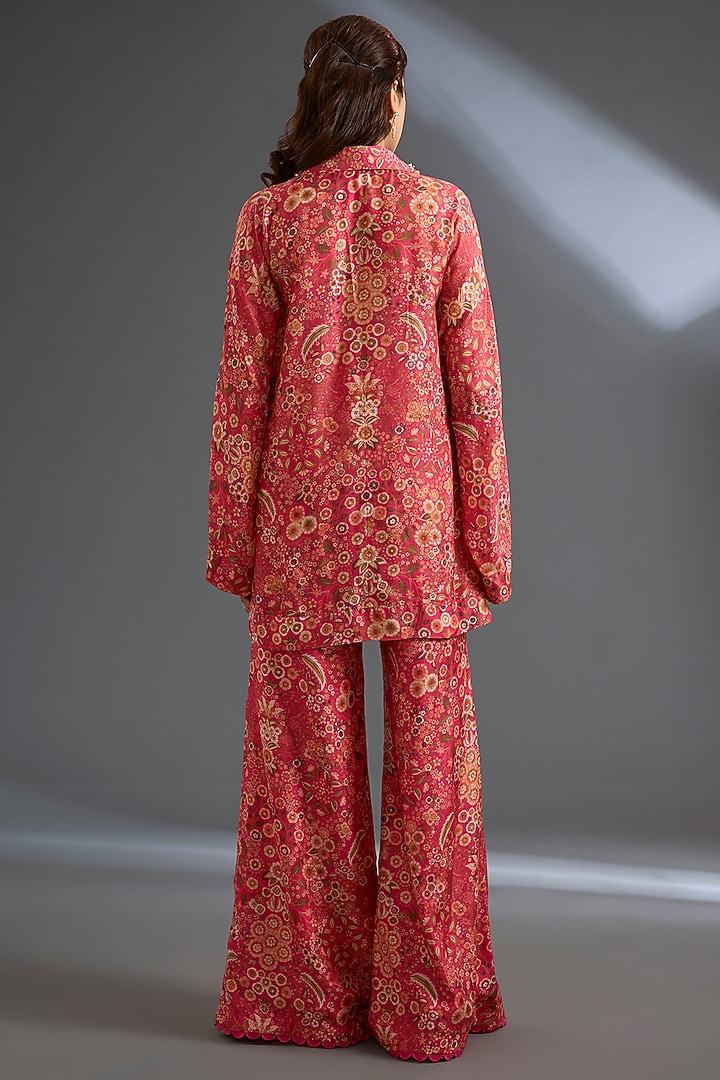 Fuchsia Fine Silk Co-Ord Set by Ridhi Mehra at Pernia's Pop Up Shop