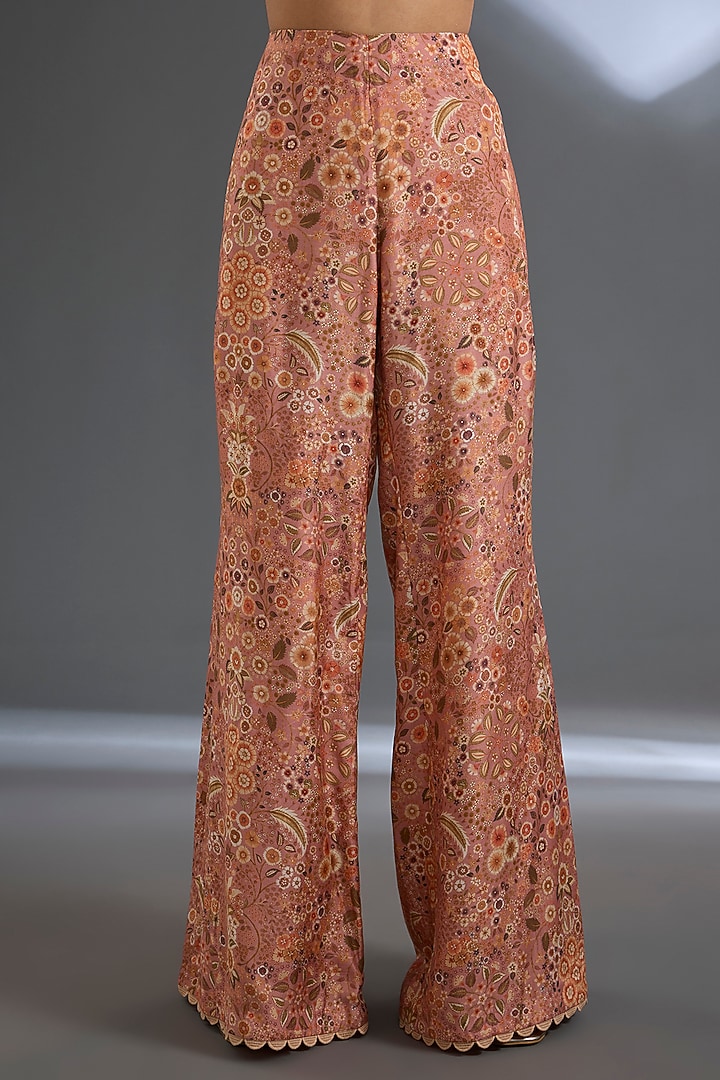 Dusky Pink Fine Silk Printed Co-Ord Set by Ridhi Mehra at Pernia's Pop Up Shop